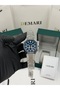 Men's Wristwatch Quartz - Silver Steel Band, Blue Dial Cornered Case Silver Detailed Dm-00106G-A3 - 3