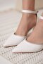 Stone Women's White Heeled Shoes Tr12Ms02B - 5