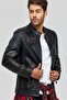 Kawhi Men's Black Slim-Fit Embroidered Leather Coat 19Wgd6351Bt - 2