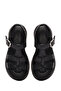 Women's Black Buckle Thick Soled Genuine Leather Comfort Sandals 25Sfd343018 - 7