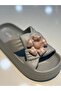 Women's Flat Slippers with Ultrasoft Sole and Accessories - 4
