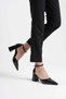 Black Patent Leather Women's Heeled Shoes Tr08Ms11A - 5