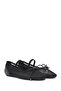 Women's Black Fabric Mesh Summer Ballerina Shoes 25Sfe40226F - 3