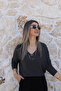 Anthracite v detail blouse - 4