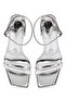 Women's Silver Ankle Strap High Thin Heels Evening Dress Shoes Metallic Sandals 25Sfe493732 - 8