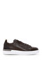 Men's Brown Lace-Up Thick Sole Genuine Leather Sneaker, Winter Sports Shoes 25Wfd6107Ft