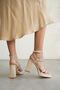 Women's Beige Heeled Sandals Tr12My02C - 6