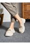 Serrace Blunt Pattern Buckle Women's Stylish Loafer Ballerinas - 2
