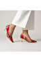 Valley Ethnic Pattern Closed-Back Short Heeled Shoes