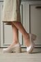 Women's Beige Patent Leather Casual Shoes Tr06Ms04B - 3