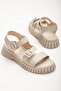 Champagne Thick Soled Belted Women's Daily Sandals - 3