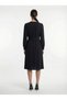 Apsen Women's Black Long Sleeve Transitional Midi Length Plus Size Dress 4409-110 - 3