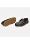Leminna Black Men's Leather Boat Casual Shoes - 5