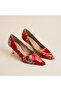 Valley Ethnic Pattern Closed-Back Short Heeled Shoes - 3