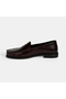 Women's Burgundy Classic Leather Loafer - 3