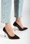Hco Metal Front Metal Heel Stylish Women's Heeled Shoes - 4