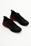 Unisex Black Red Comfortable Thermo Sole Lace-Up Sneaker - 3
