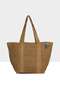 Mink Women's Stripe Detailed Tote Straw Bag M000008760