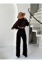 Black High Waist Wide Leg Stretch/Lycra Palazzo Jeans - 6