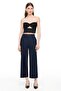 Black Strapless Polyamide Knitwear Bustier