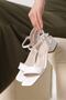Matte White Women's Heeled Sandals Tr20My23B - 3