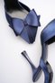 Satin Bow Detailed Special Design Women's 8.5 cm Heeled Evening Dress Shoes Tr40Ms01 - 4