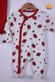 100% Cotton Strawberry 2-Piece Overalls, Apron, Beret Set of 4 23611 - 4