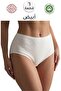 Women's 6-Pack White Heart High-Waisted 100% Cotton Brief Set