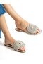 İzlife Women's Flat Stylish Slippers with Imported Stones