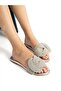 İzlife Women's Flat Stylish Slippers with Imported Stones - 2