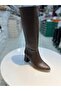 Serrace Women's Stylish Heeled Boots Below the Knee - 3