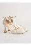 Broken White Bridal Shoes, Broken White Evening Dress Shoes, White Bridal Shoes, Stiletto - 2