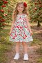 Girls' Cherry Patterned Dress Cotton Lining Summer Daily Dress