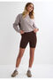 Women's High Waist Shaping / Sculpting Biker Leggings Above Knee Sport Casual Shorts Leggings - 2