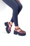 Burgundy Thick Sole Women's Sandals P9025 - 2