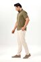 Short Sleeve Slim Fit Şile Cloth Single Pocket Men's Summer Shirt Khaki 3049 - 4