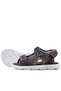 Genuine Leather Gray Velcro Children's Sandals Shoes - 6