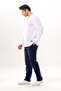 Large Size Long Sleeve Şile Cloth Crew Neck Summer Tshirt White 3001 - 3