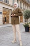 Nehar Windbreaker Lined Trench Coat 1621 - Khaki - 4