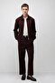 Burgundy Relaxed Fit Zippered Men's Coat - 4
