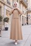 Jacket Skirt Scuba Two-Piece Set 1614 - Stone - 2