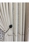Ghost Arm Tie-Down Practical Curtain Collection Device for Mounting on Cornice Without Drilling the Wall (1 Piece) Black