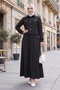 Jacket Skirt Scuba Two-Piece Set 1614 - Black - 4