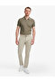 Khaki Slim Fit Seersucker Summer Canvas Trousers 50305235-Vr027 - 3