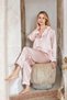 Silky Satin Women's Pajama Set Plain Pattern Piped Pajama Bridal Set - 5