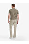 Khaki Slim Fit Seersucker Summer Canvas Trousers 50305235-Vr027 - 4