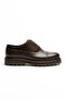 Derick brown leather-suede men's leather shoes