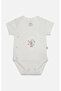Double-Breasted Body Half Sleeve Love You Family 17144 Powder