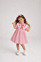 Girl's Cherry Embroidered Short Sleeve Dress