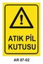Waste Battery Box Work Safety Warning Sign 1 Piece Pvc 21 X 29cm
